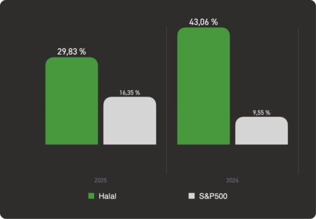 Диаграмма доходности портфеля Smart Halal за июль 2026 года Smart Halal portfolio performance chart for July 2026